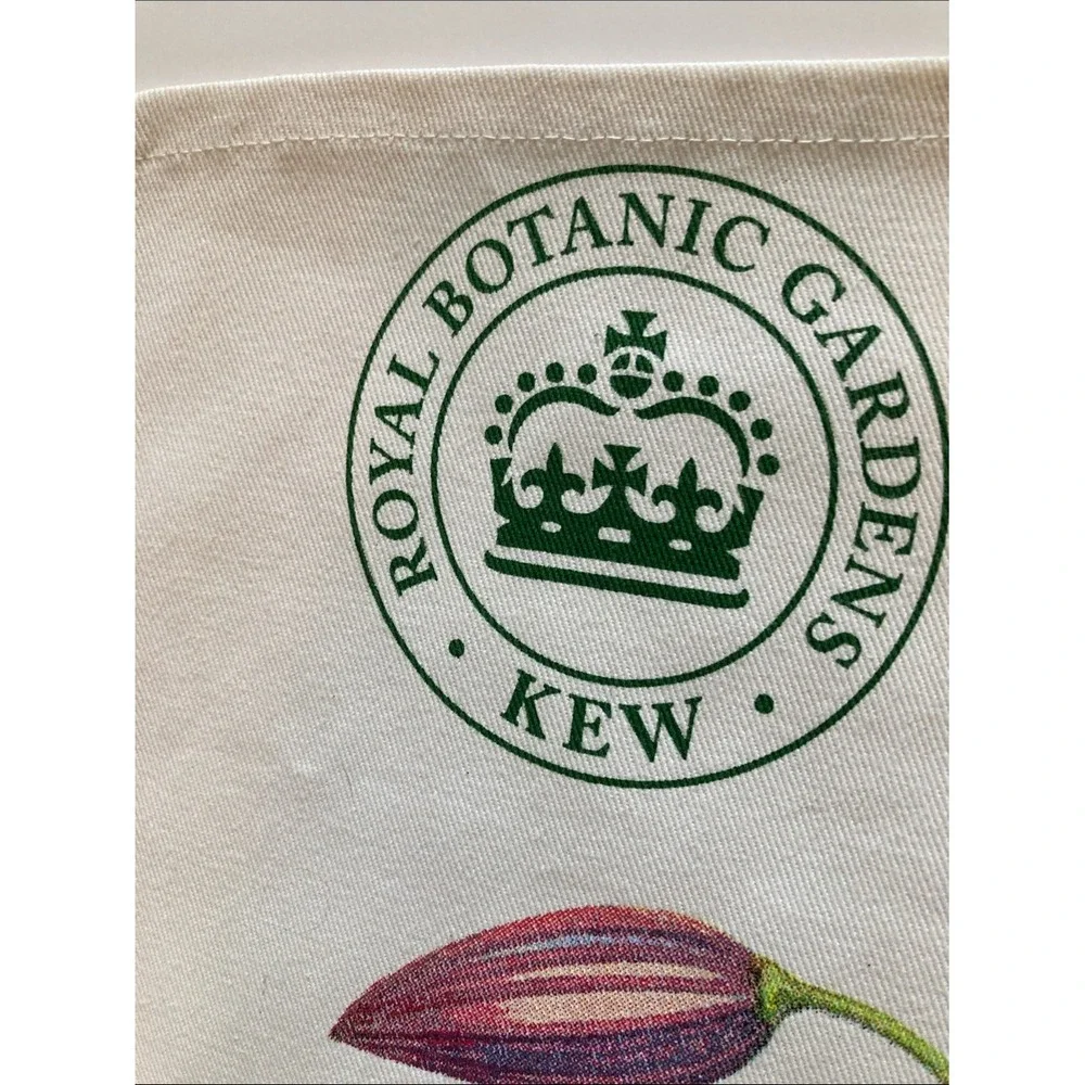 Royal Botanic Gardens Kew Floral Tea Towel‎ Purple Clematis 19x20 Cotton Kitchen